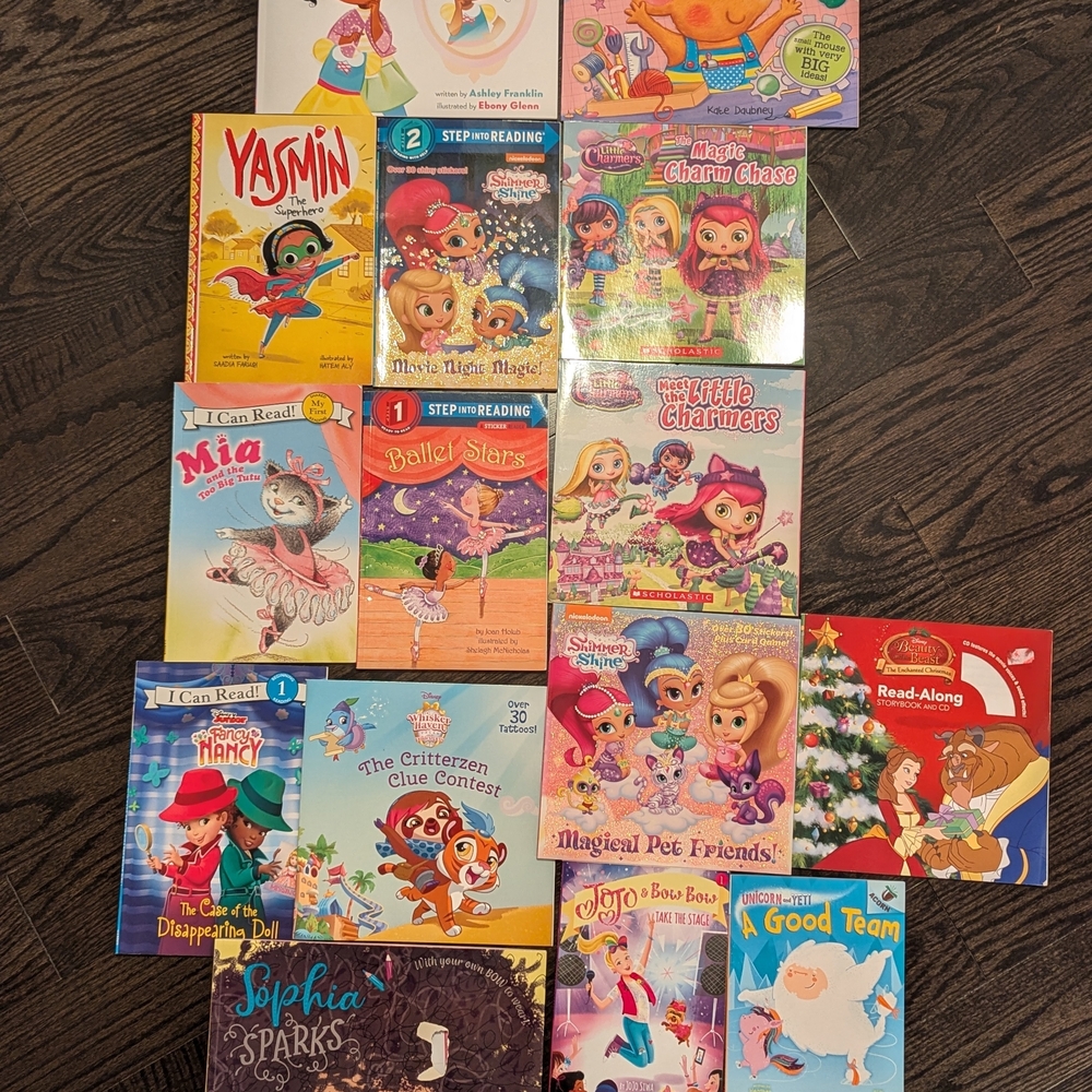 2/$80 16 Kids Books Lot - I Can Read, Shimmer & Shine, JoJo Siwa and More
